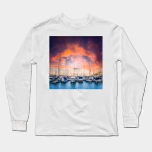 Australian Sailing - The Boat Harbour at Sunset Long Sleeve T-Shirt